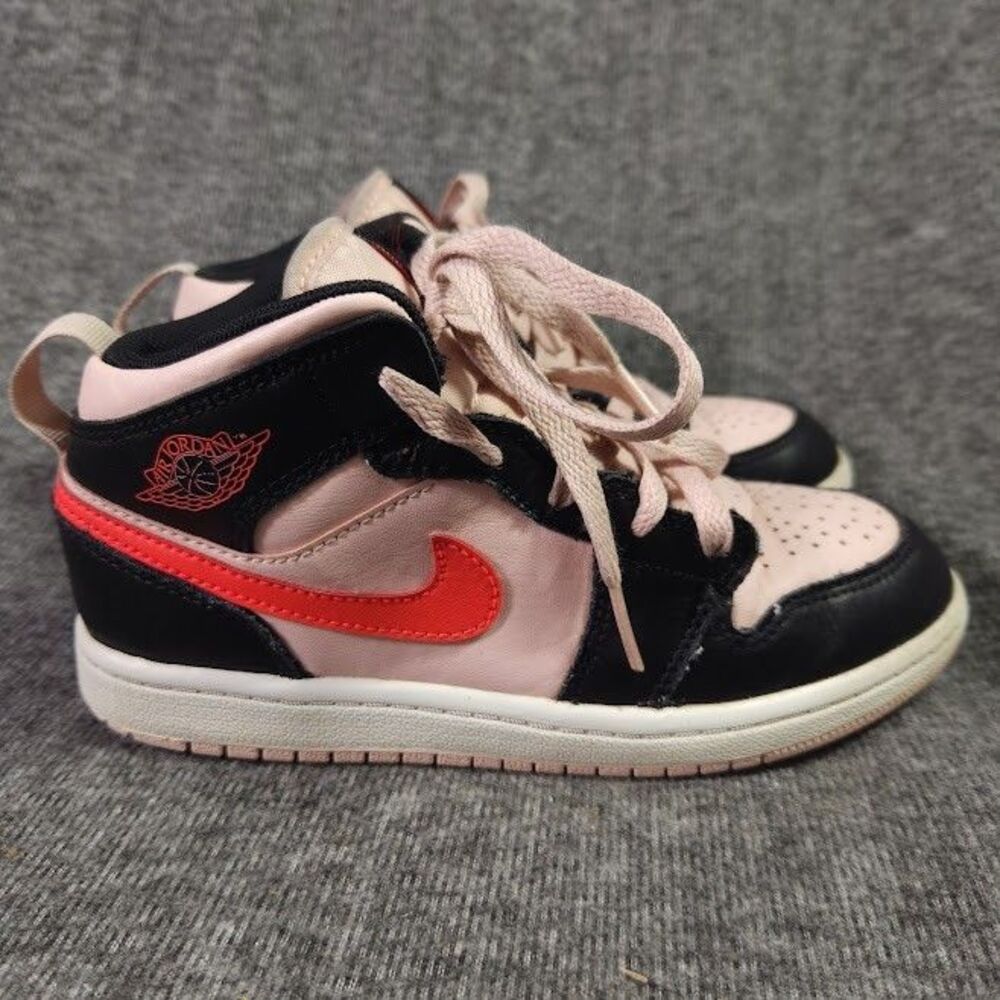 Nike Air Jordan 1 Mid Atmosphere 640734-604 Kid's 1.5Y Pink Black Colorblock